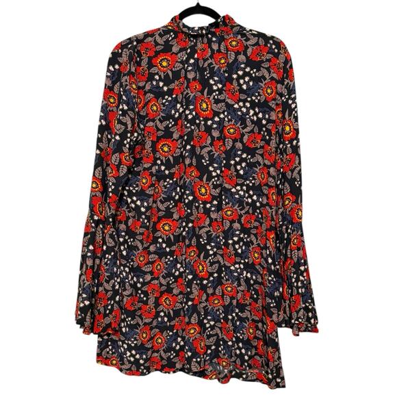 Free People Magic Mystery Tunic Shirt Top Size Large Bell Sleeve Floral Flowy - Picture 5 of 5